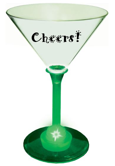 7 oz Cheers Martini Glass - Lights Up - Set of 4 main image